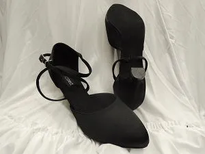 Kind Glow Winter Chill 2.38" Amber -- Standard Ballroom Shoe -- Black Satin