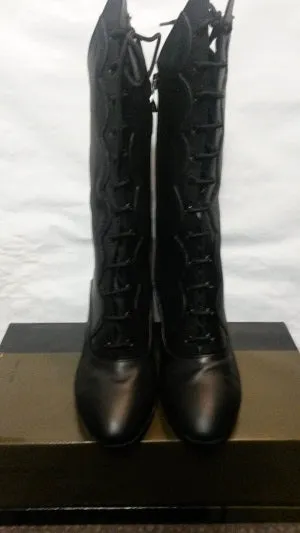 Pair Quick 2.5" Daphne -- Women's Flare Heel Ballroom Lace-Up Boot