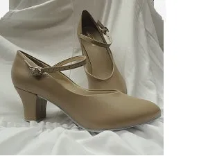 2" Betty -- Instep Strap Ballroom Shoe -- Tan Dynamic Edge Bold Tone
