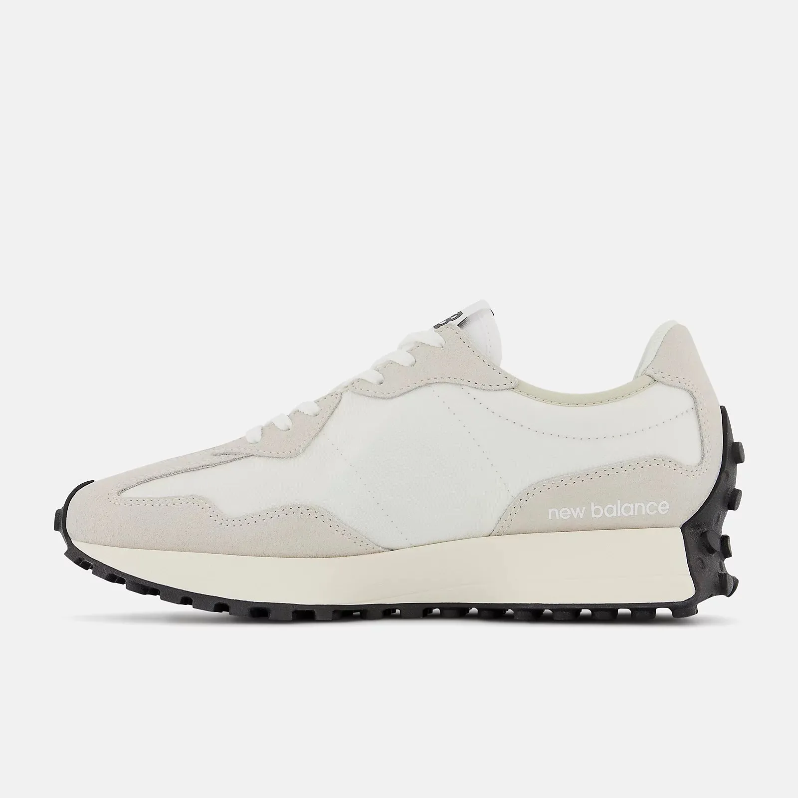 trend - following shoes summer running 327 - Sea Salt with White and Black