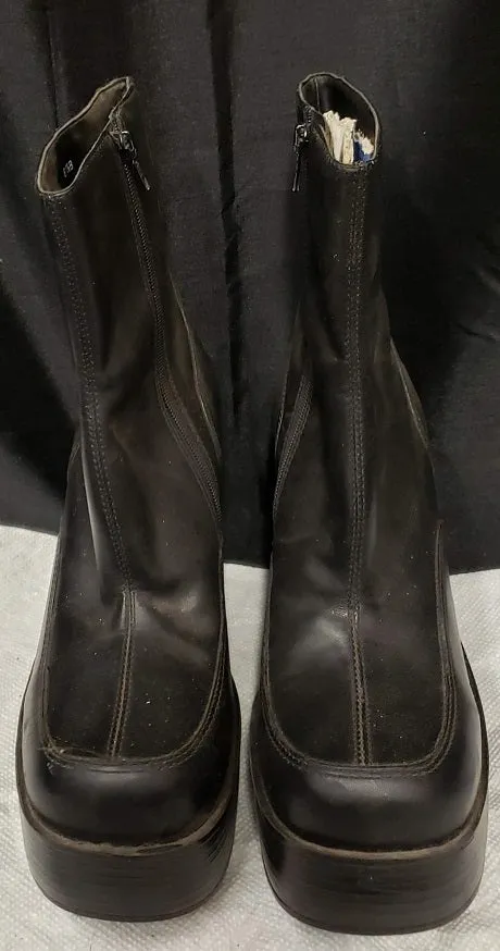 3" Thea -- Women's Platform Ankle Boot -- Black Grab Pair