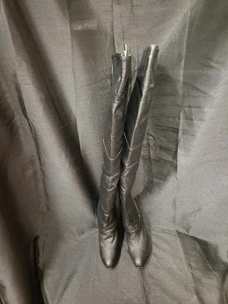 Elite Edge 4" Legend -- Women's Thigh High Leather Pull-on Boot -- Black