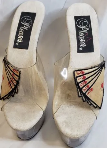 Comfortable Daily Footwear Good Weather 6" Pacay -- Women's Platform Mule -- Clear