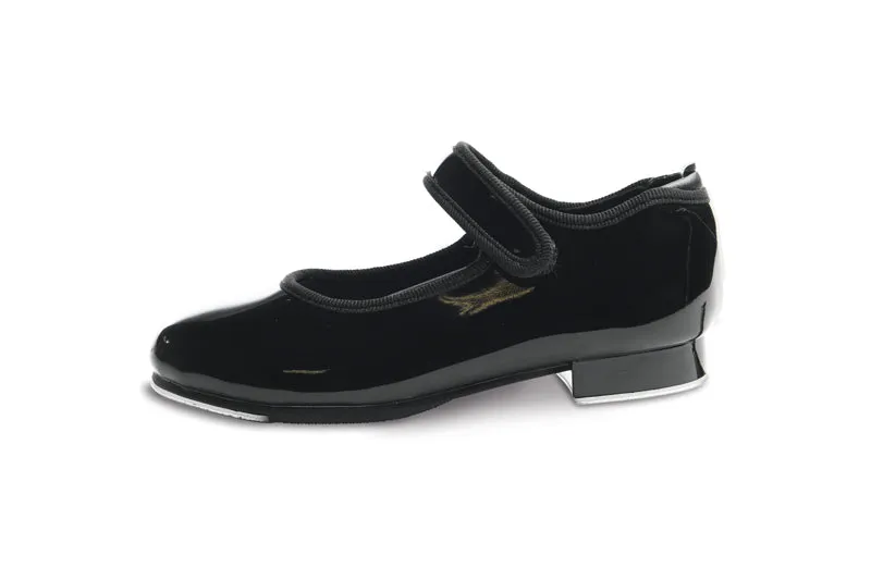 Calm Step Step Free Abbas -- Girl's Velcro Tap Shoe -- Black Patent