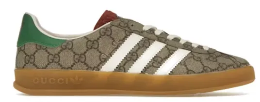 Good Traction Beauty Walk adidas x Gucci Gazelle Beige GG Monogram
