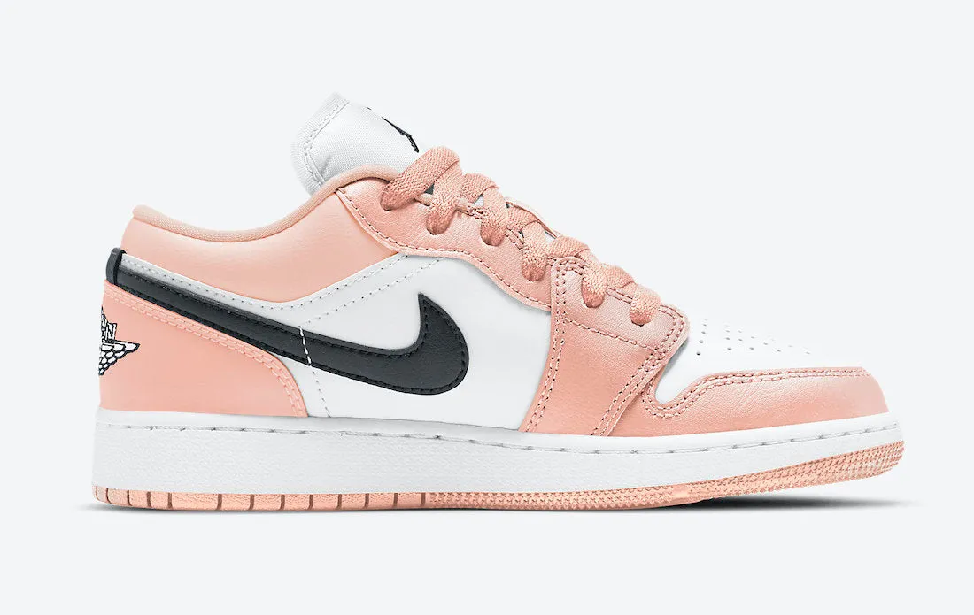 Durable Build Weekend Errands Mom Safe Air Jordan 1 Low  ??Light Arctic Pink?? GS