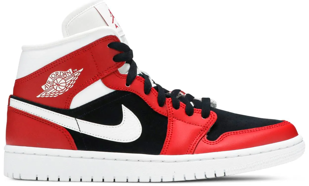 Weekend Casual Arch Support Health Focused Air Jordan 1 Mid Gym Red Black (W)