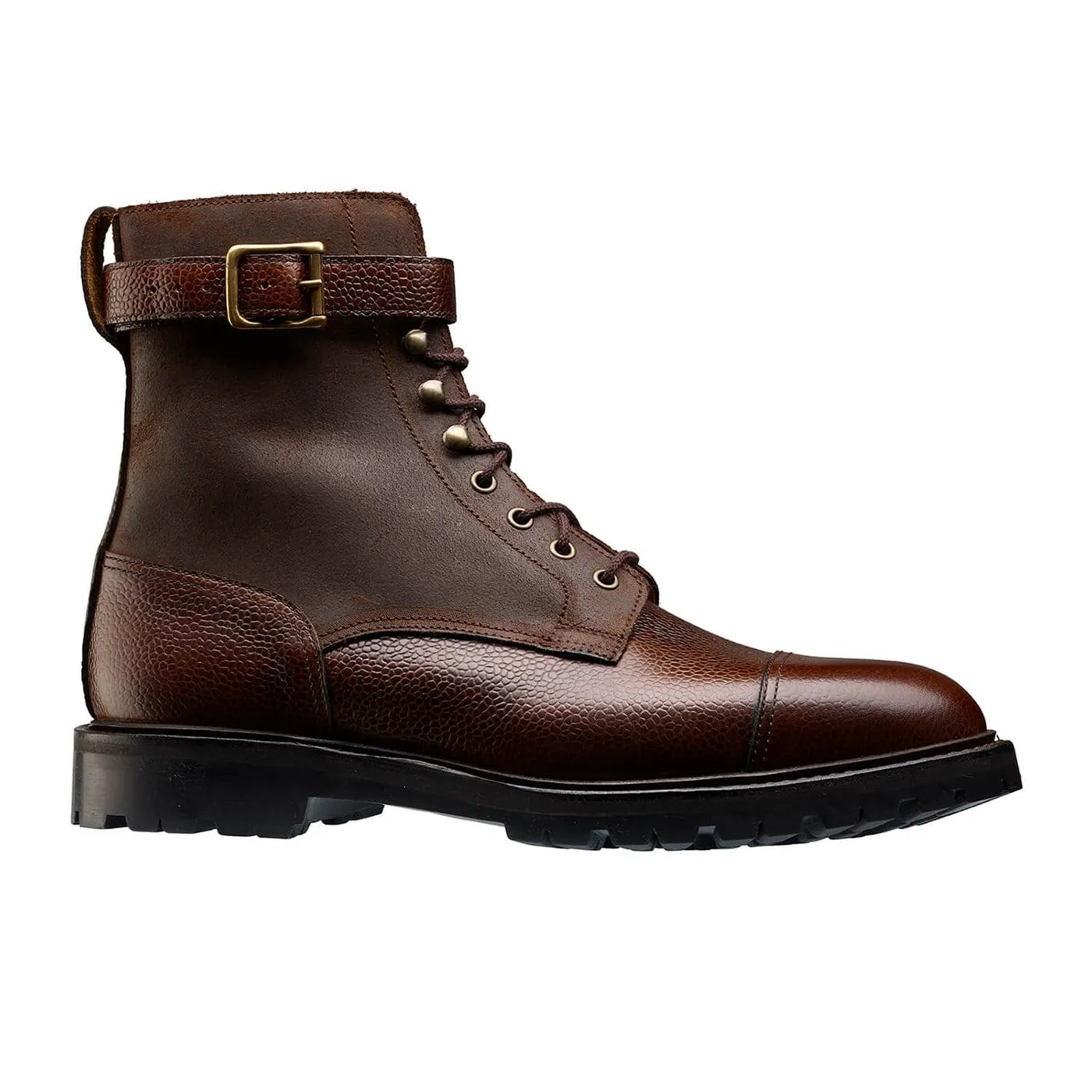 Aldershot Dark Brown Scotch Grain & Dark Brown Rough-Out Suede Rubber Outsole Off Duty