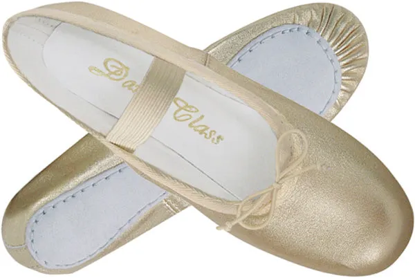 Alice -- Women's Full Sole Ballet -- Gold Quick Drying Airport Travel Stud Cool
