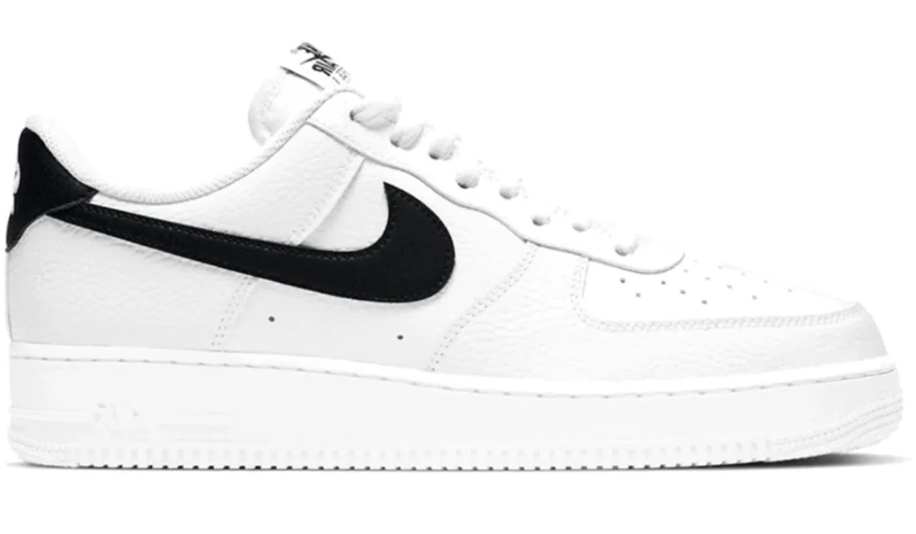 Nike Air Force 1 White Black (GS) Quick Dash Mom Safe