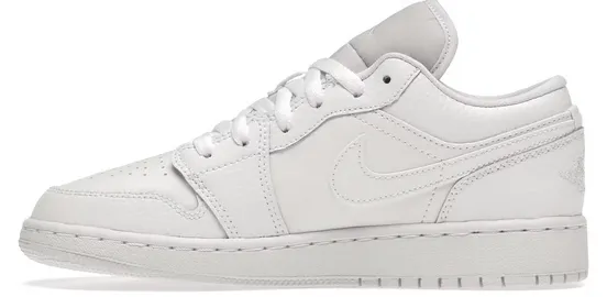 Match All Versatile Jordan 1 Low Triple White (GS)