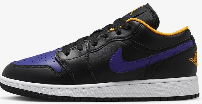 The Air Jordan 1 Low GS "LAKERS" Narrow Fit
