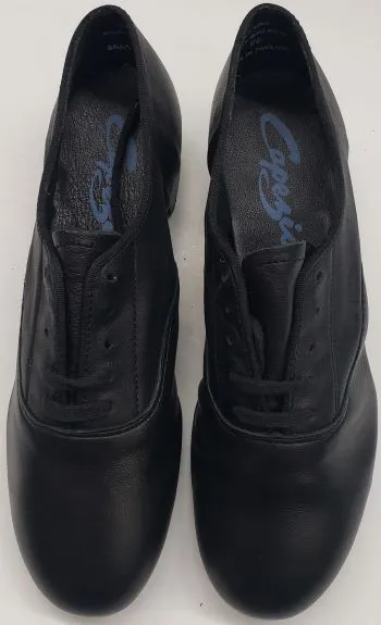 Ken -- Men's Split Sole Standard Ballroom Oxford -- Black warm glow Camera Look