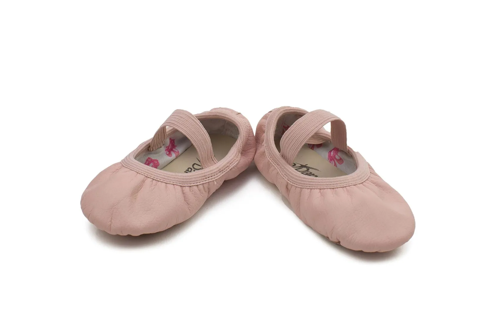 Bella Jr. -- Children's Economy Leather Full Sole Ballet -- Pink Comfort support waterproof