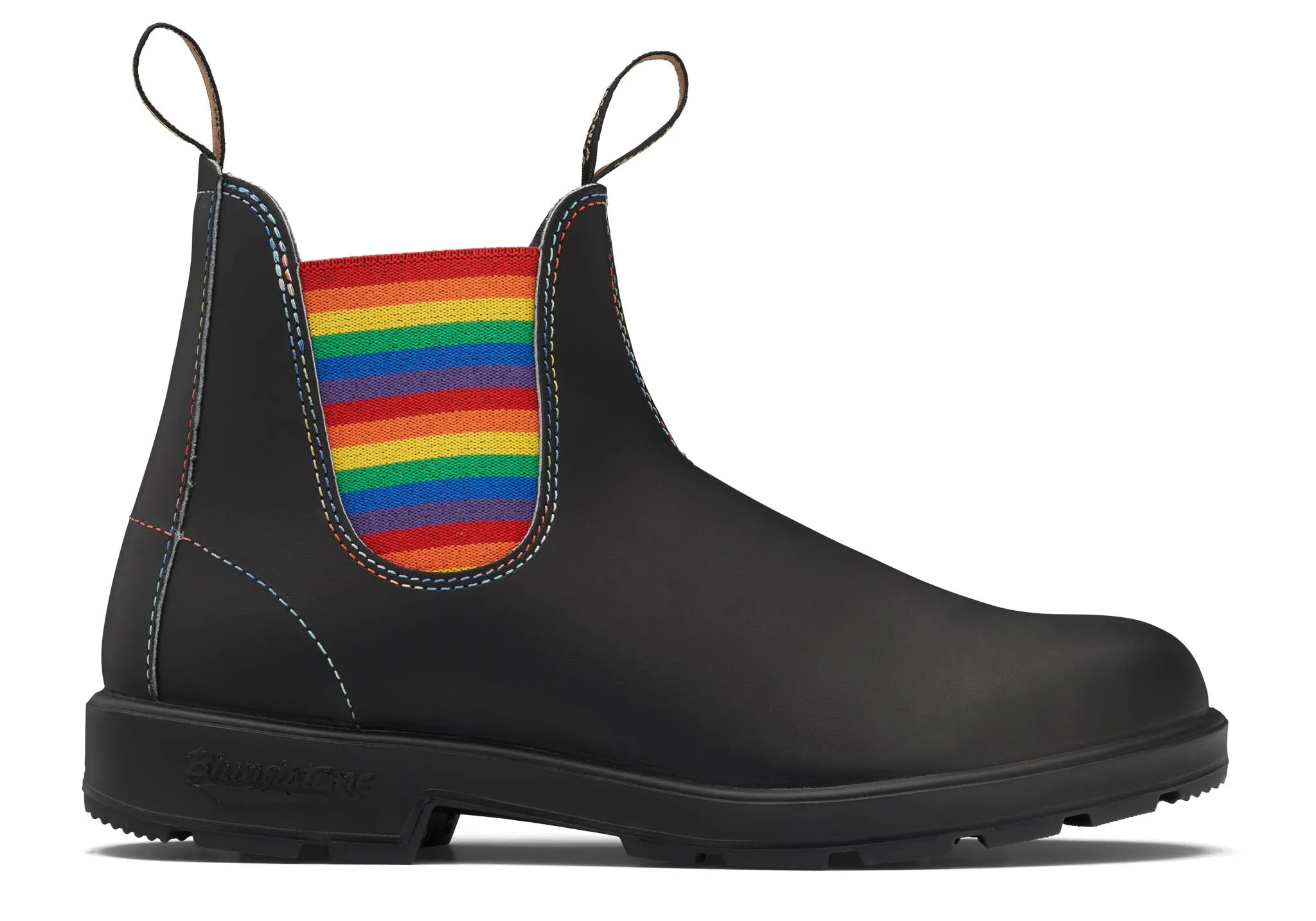 BLUNDSTONE 2105 - Original Black with Rainbow Elastic & Contrast Stitching Eva Midsole