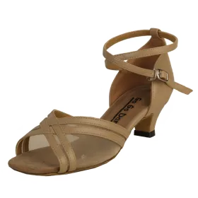 Spring Jump Virtual Step 1.3" Harper -- Thick Heel Latin Sandal -- Tan