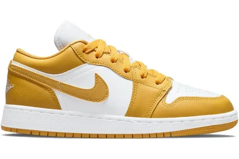 Quick Drying Casual Wear Bone Aid Jordan 1 Low Pollen Mustard (GS)