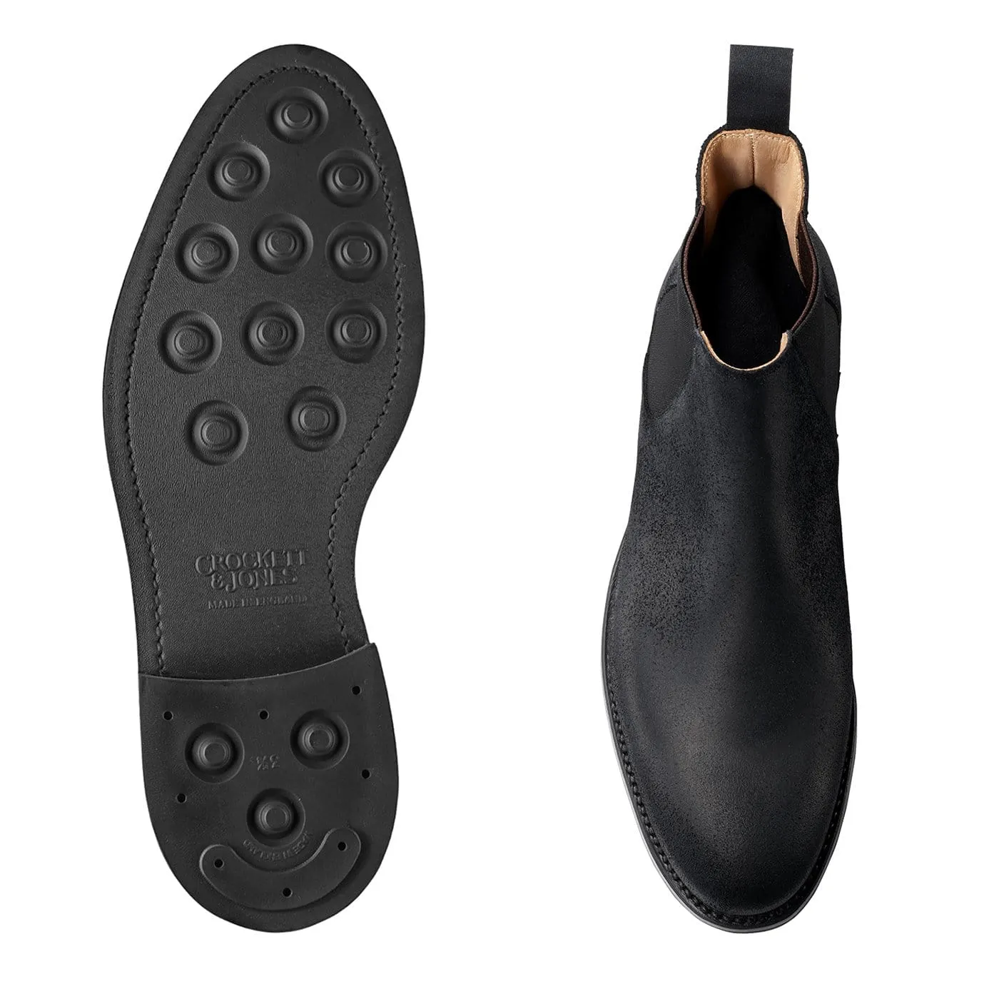 Chelsea 5 Black Rough-Out Suede dry surface Practical Style