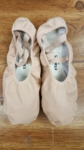 Rylan -- Stretch Leather Split Sole Ballet -- Pink School Day