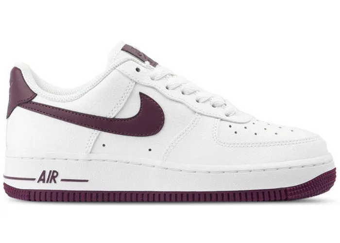 Nike Air Force 1 Low Patent White Bordeaux (W) Arch support Smart Fit