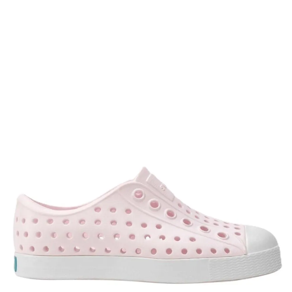 Native Kids Jefferson Sugarlite in Milk Pink/ Shell White material Padded Tongue