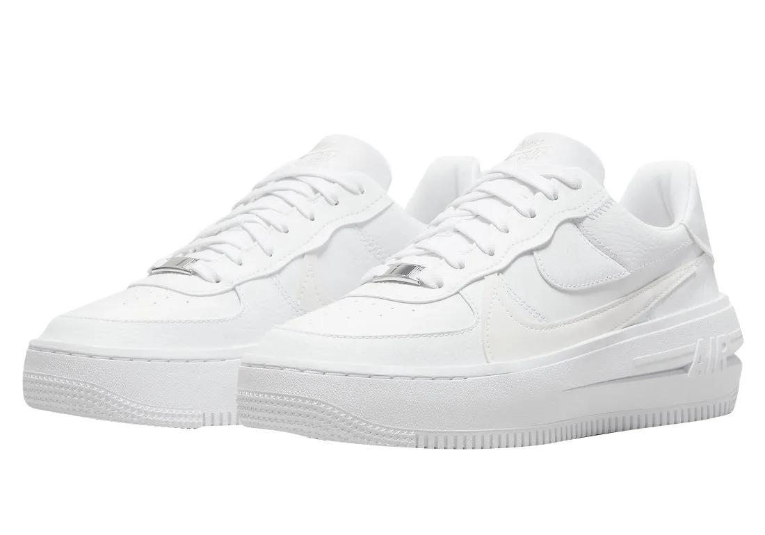 Velvet Soft Earth Base Nike Air Force 1 PLATFORM Triple White (W)