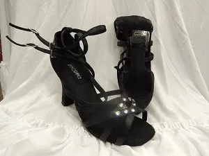 3.38" Afton -- Flare Heel Latin Sandal Low Arch