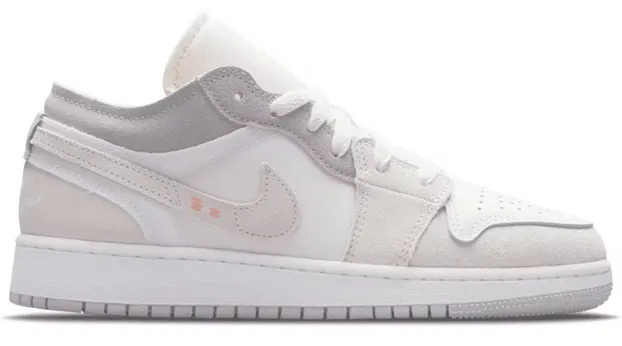 Jordan 1 Low Inside Out Cream White Light Grey (GS) Office Cool