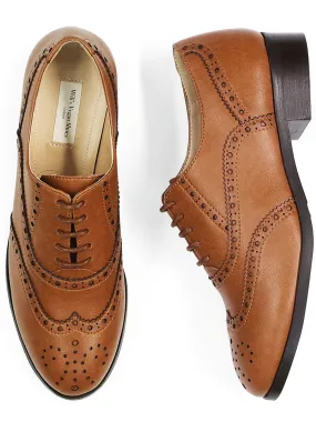 Wide Fit Oxford Brogues Neutral Tones