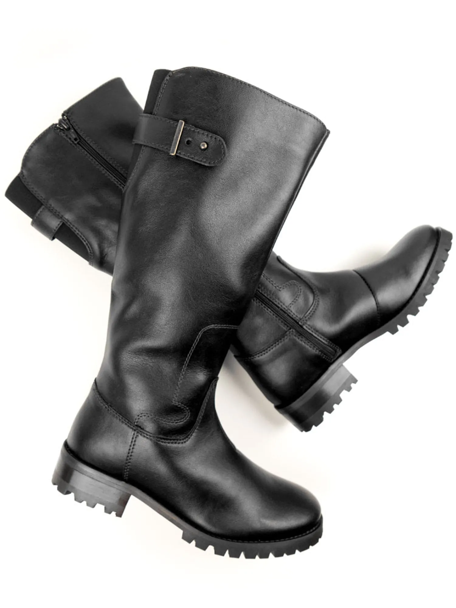 Deep Tread Knee Length Boots Practical Style