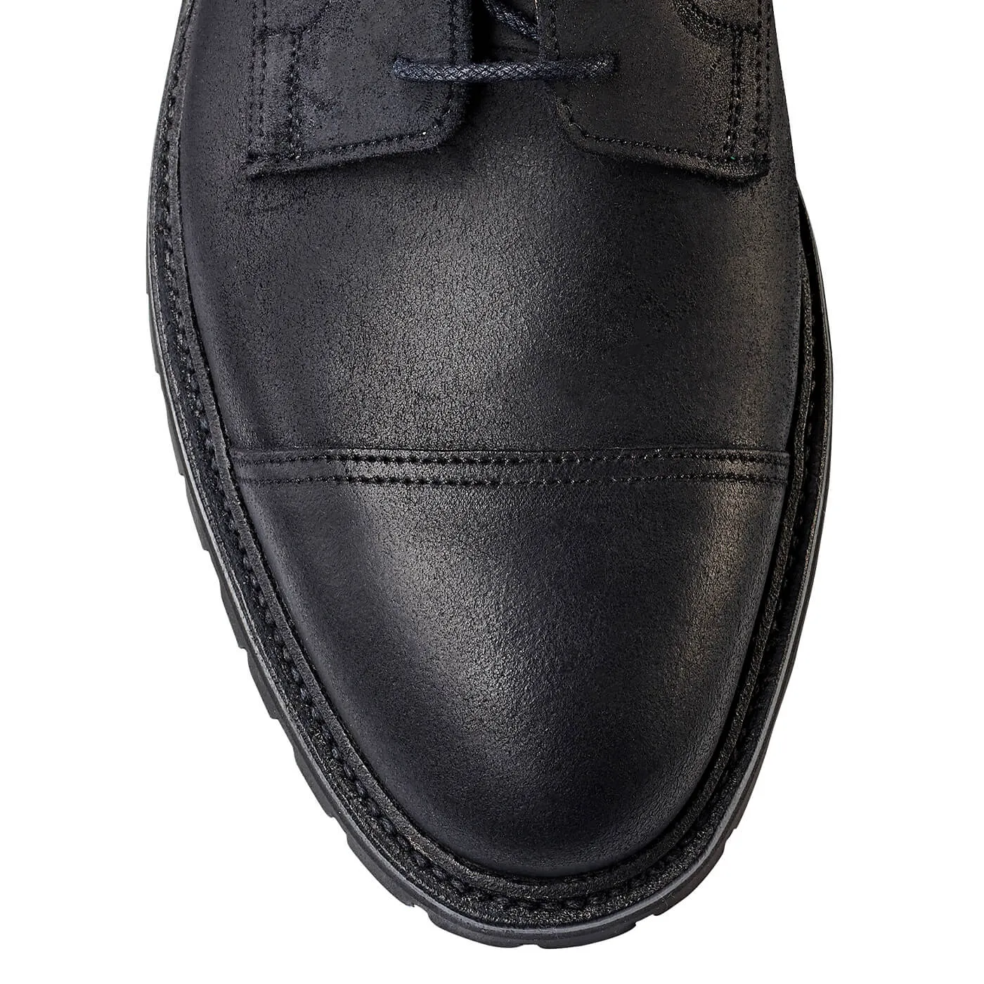 Leather Lining Ground Force Coniston Black Rough-Out Suede