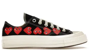 Converse Chuck Taylor All Star 70 Ox Comme des Garcons Play Multi-Heart Black Red Supportive