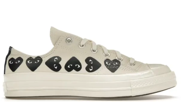 Converse Chuck Taylor All Star 70 Ox Comme des Garcons PLAY Multi-Heart Milk Low Top Royal Mood