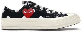 Converse Chuck Taylor All-Star 70s Ox Comme des Garcons PLAY Polka Dot Black Summer Heat