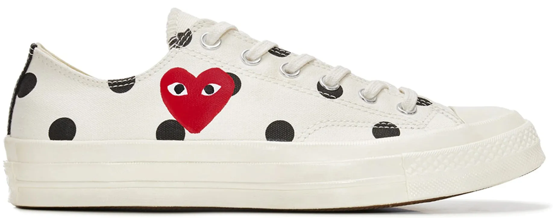 Road grip Converse Chuck Taylor All-Star 70s Ox Comme des Garcons PLAY Polka Dot White
