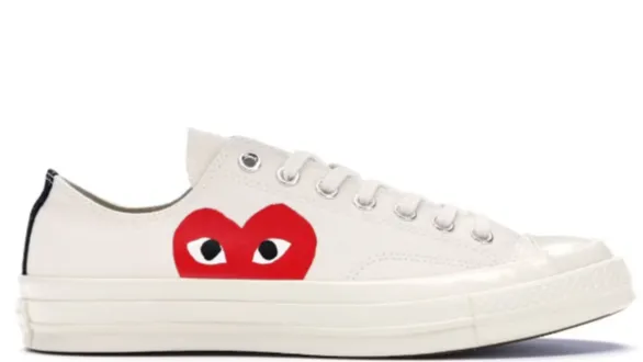 Ergonomic Wellness Seekers Converse Chuck Taylor All-Star 70s Ox Comme des Garcons PLAY White (UNISEX)