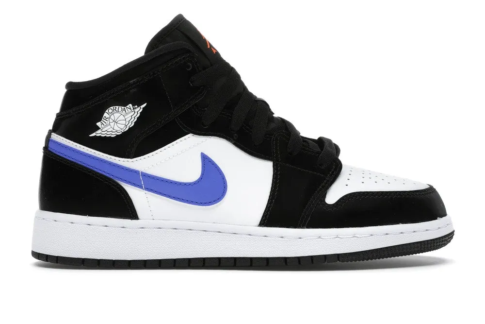 Energy Boost Step Tall Jordan 1 Mid Black Racer Blue White (GS)