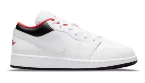 Jordan 1 Low White Black Infrared (GS) Dinner Look Zip Fast