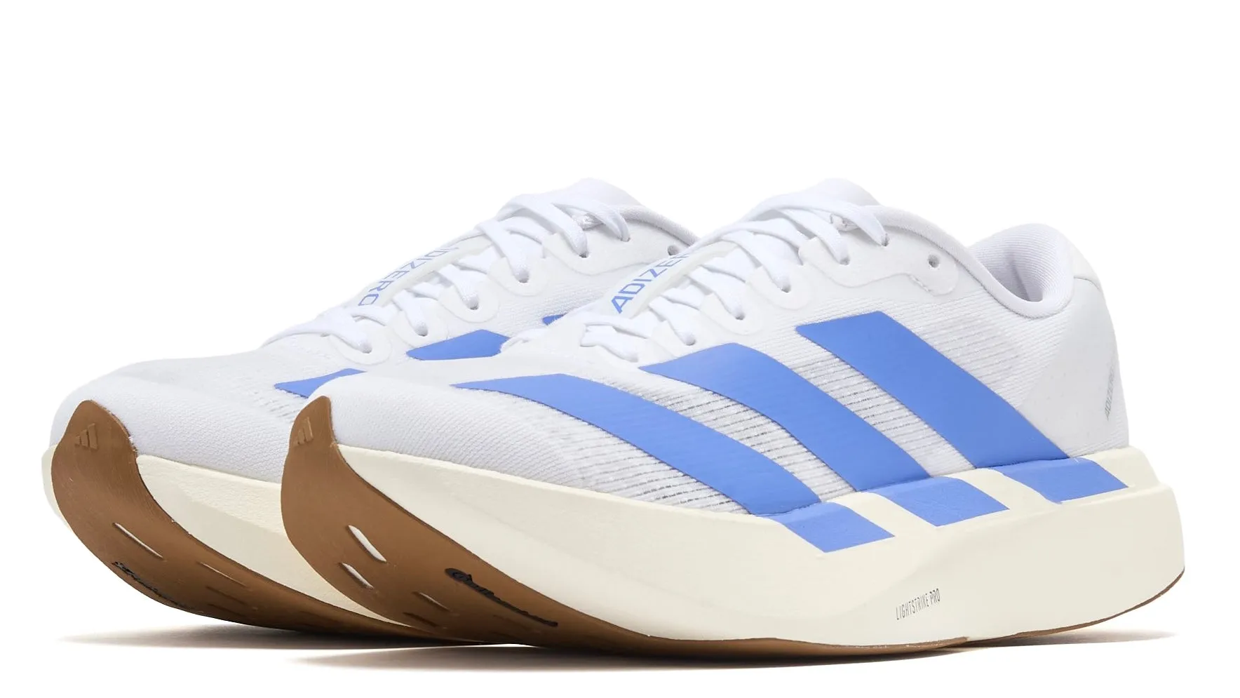 adidas Adizero Evo SL White Blue Fusion (Women's) Canvas Cool Durable Build Minimalist Fans
