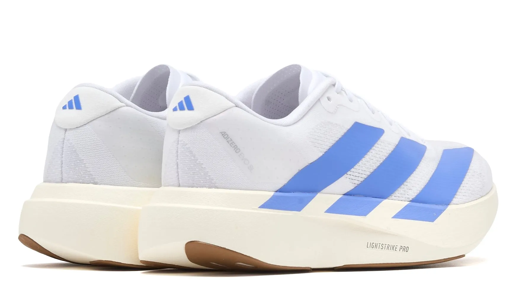 adidas Adizero Evo SL White Blue Fusion (Women's) Shiny Tone