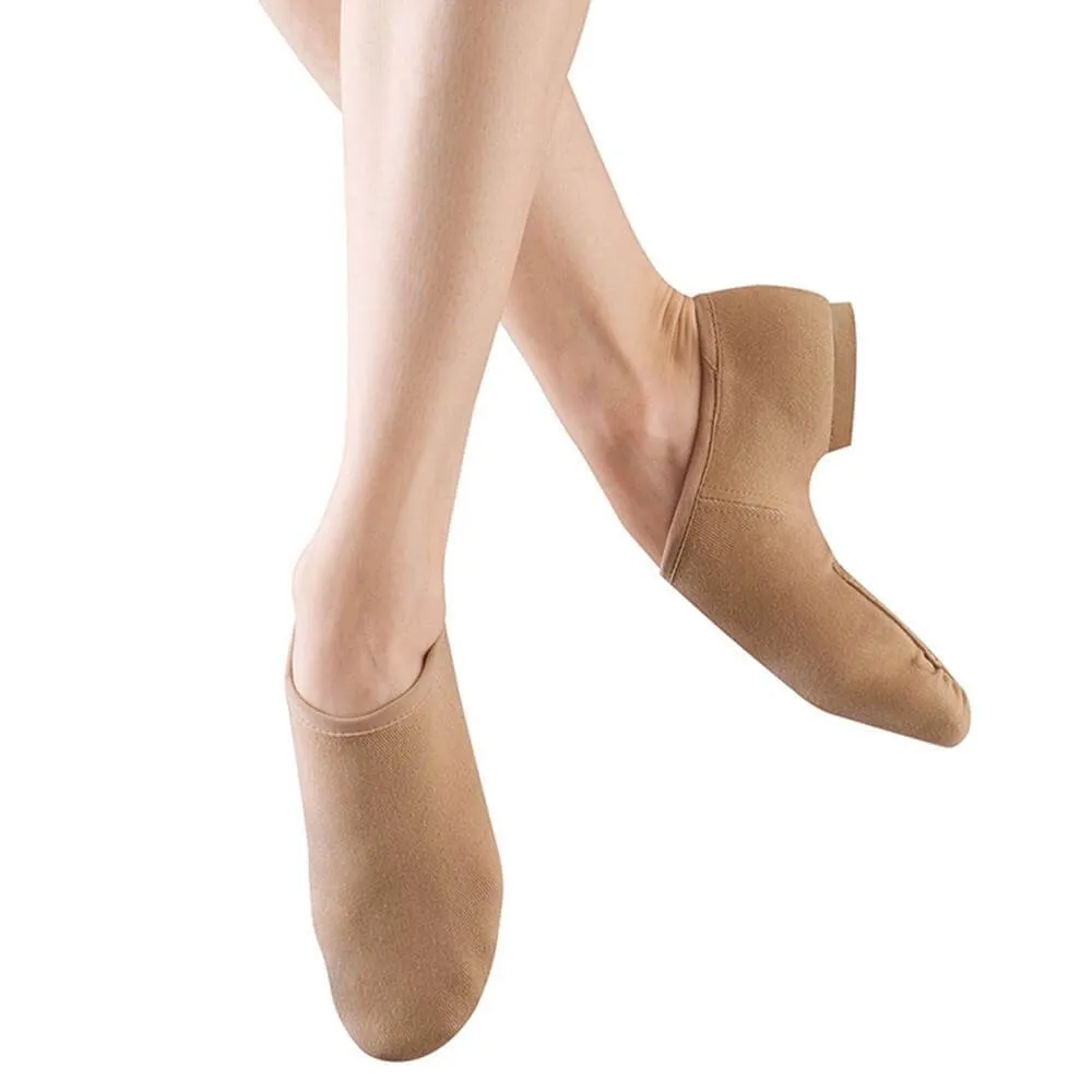 Dorothy -- Women's Stretch Canvas Split Sole Jazz Slip-On -- Tan Team Match