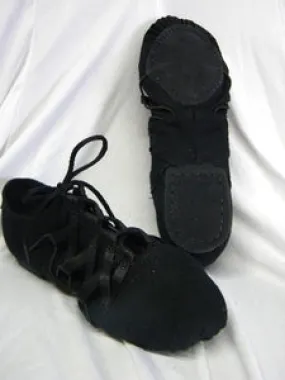 Dream -- Canvas Split Sole Jazz Shoe, Suede Sole -- Black Heel Safe Rubber Sole