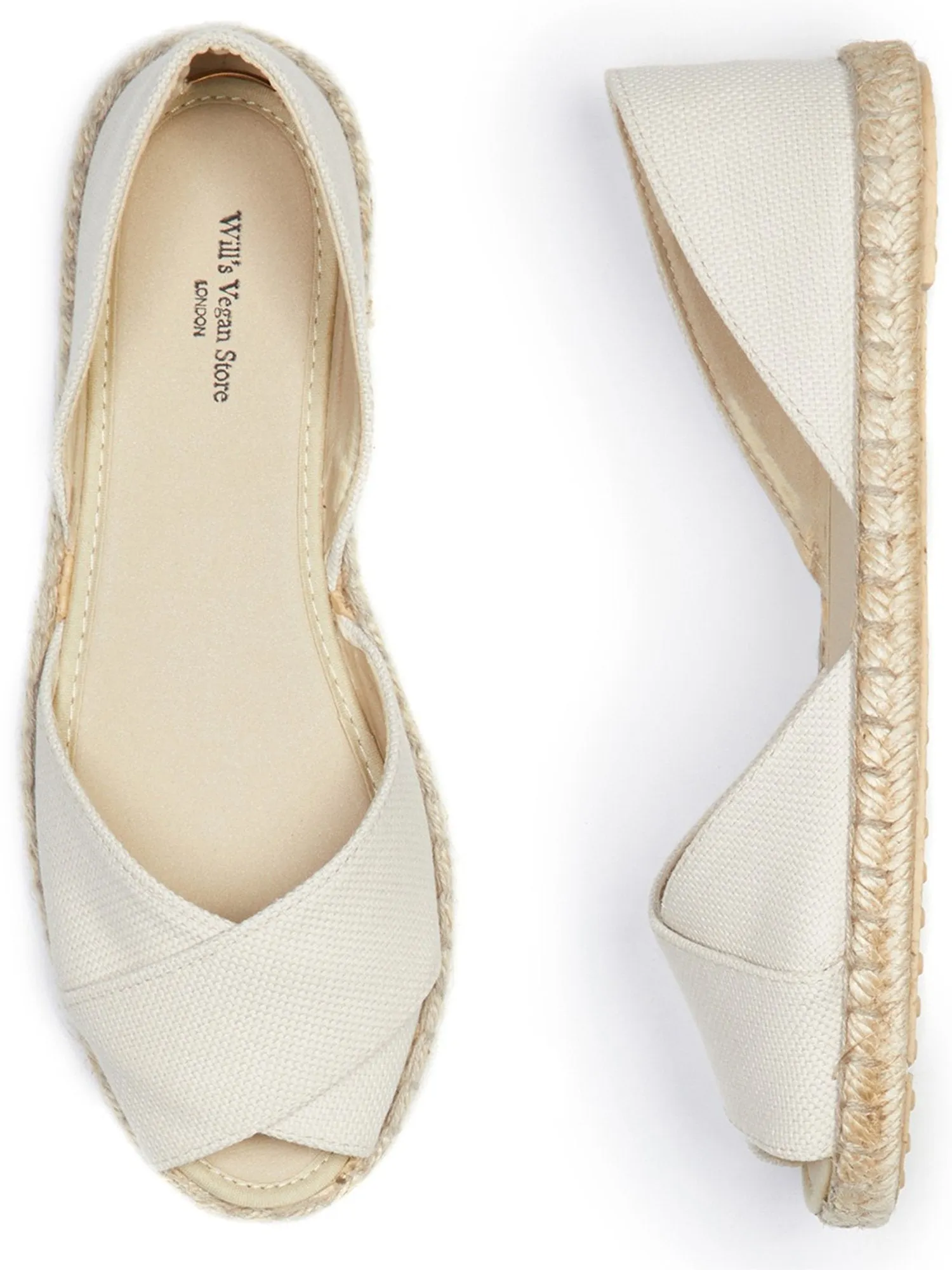 Recycled Espadrille Cross Over Straps Supportive sole