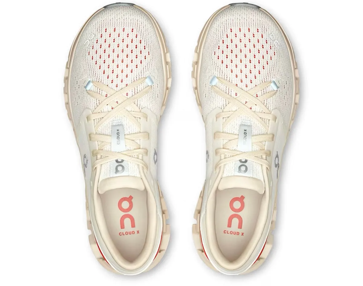 On Running Cloud X 4 Ivory Salmon (Women's) Hero Mode Curve Hug