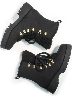 Recycled Vegan Shearling Boots Winter Fashion