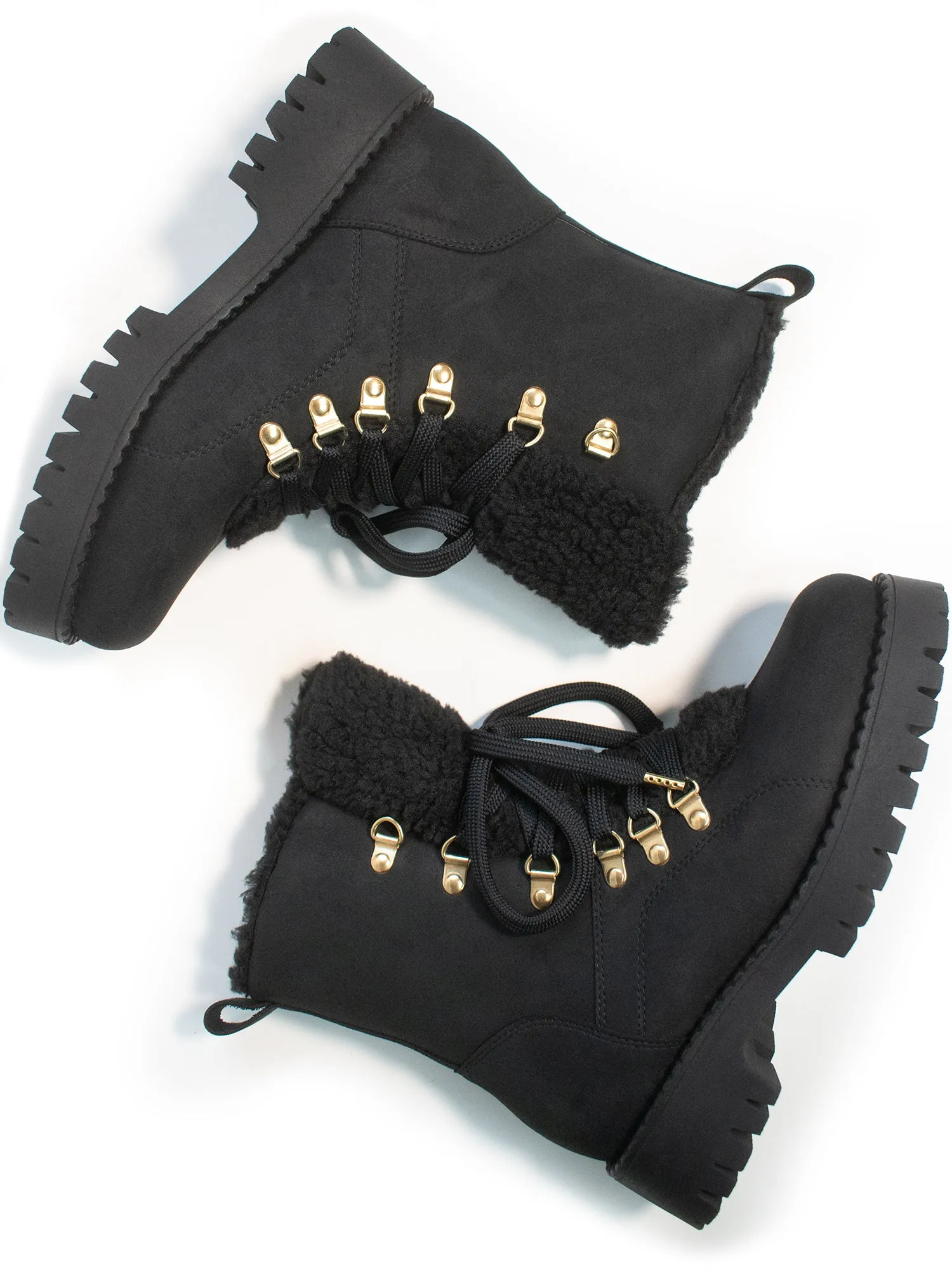 Recycled Vegan Shearling Boots Winter Fashion