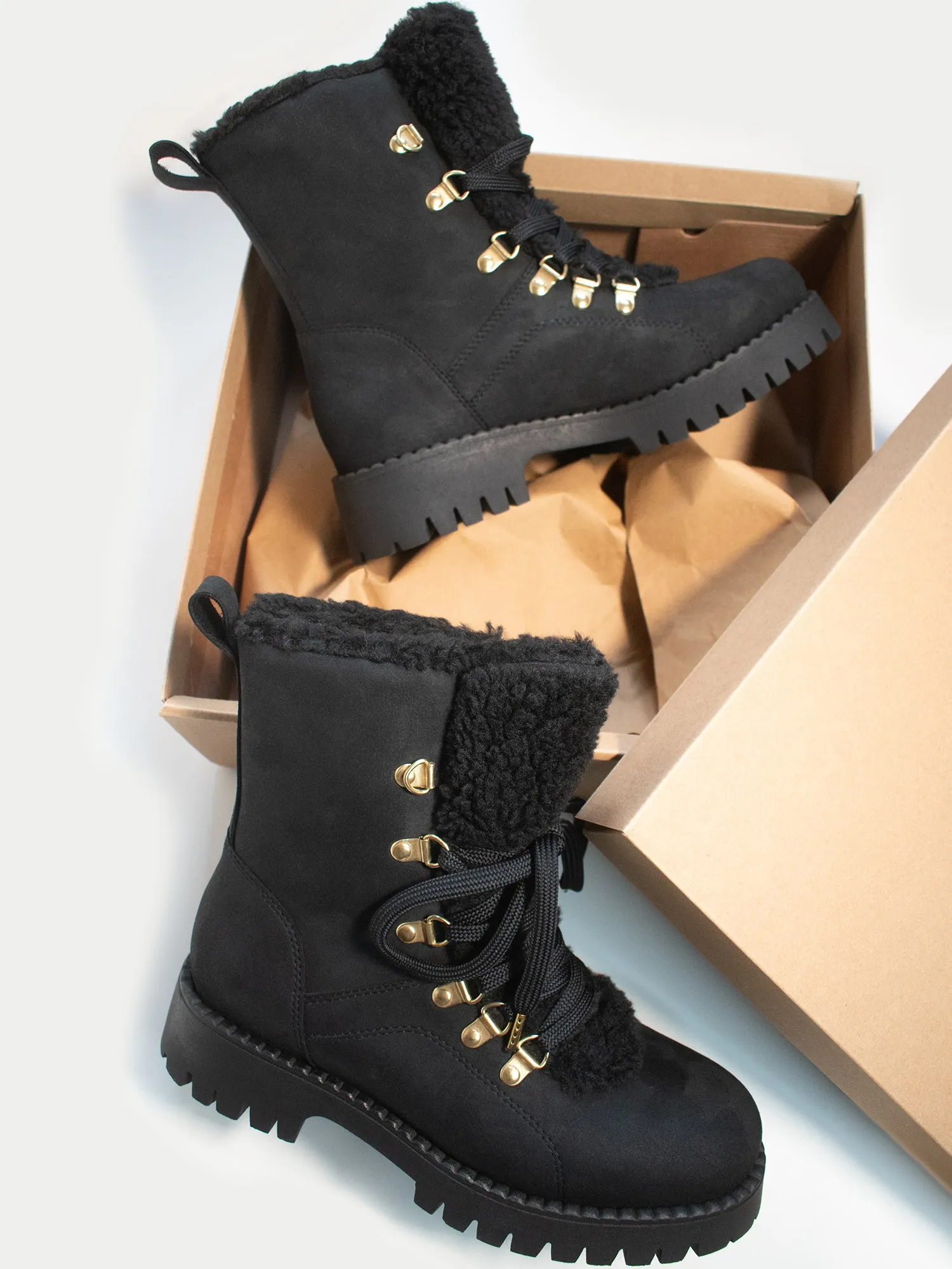 Modern Appeal Recycled Vegan Shearling Boots