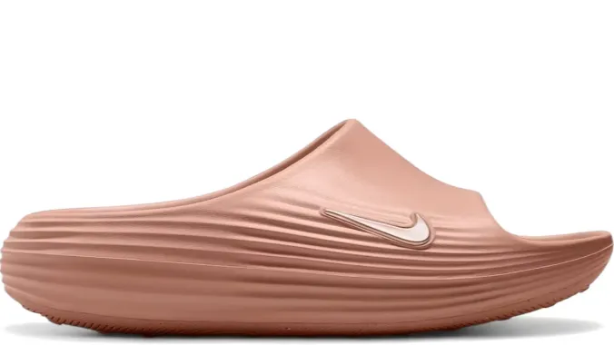 Cold Tone Nike ReactX Rejuven8 Slide Rose Gold (Women's)