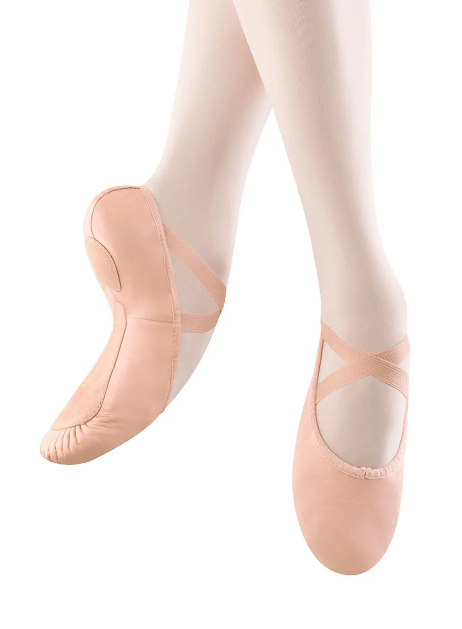 construction Articulation Leather --3/4 Split Sole Ballet Slipper -- Pink