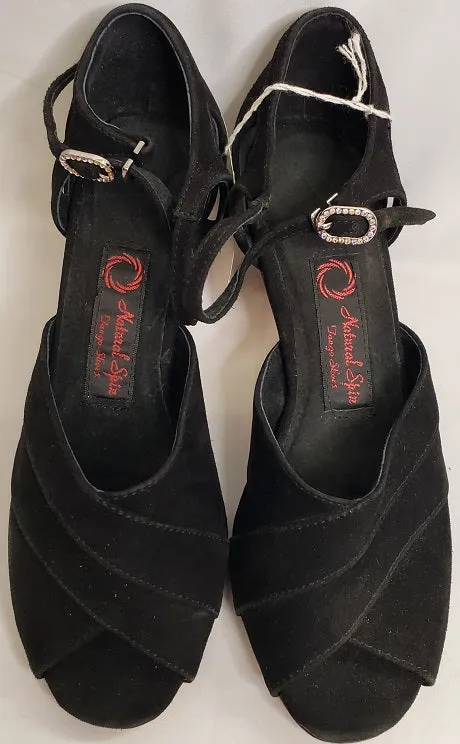 2" Beatriz -- Tango Shoe -- Black Suede waterproof Step Tall